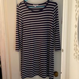 Navy striped dress